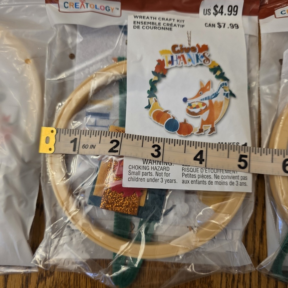 Thanksgiving Crafts Kids 4 Craft Kits DIY 29 Ornaments Fox Turkey Scarecrow - Picture 13 of 13